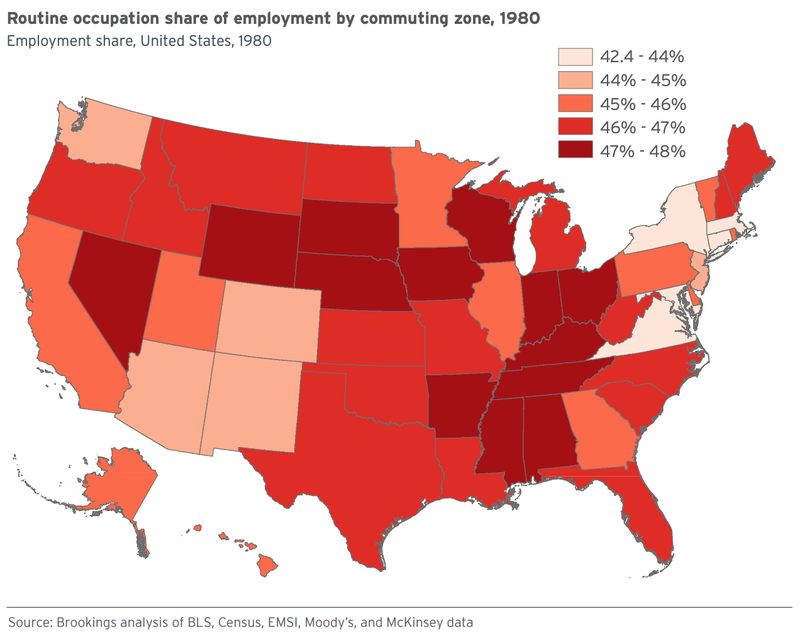 Illustration for article titled A Quarter of All U.S. Jobs Are at High Risk of Being Automated, Report Finds